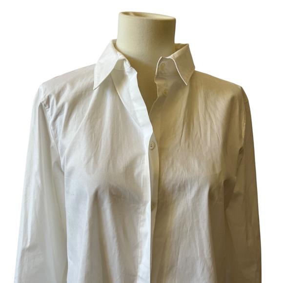 J CREW SHIRT 10 CRISP WHITE COTTON CLASSIC WORK PREPPY TIMELESS CLOSET STAPLE - Picture 2 of 11